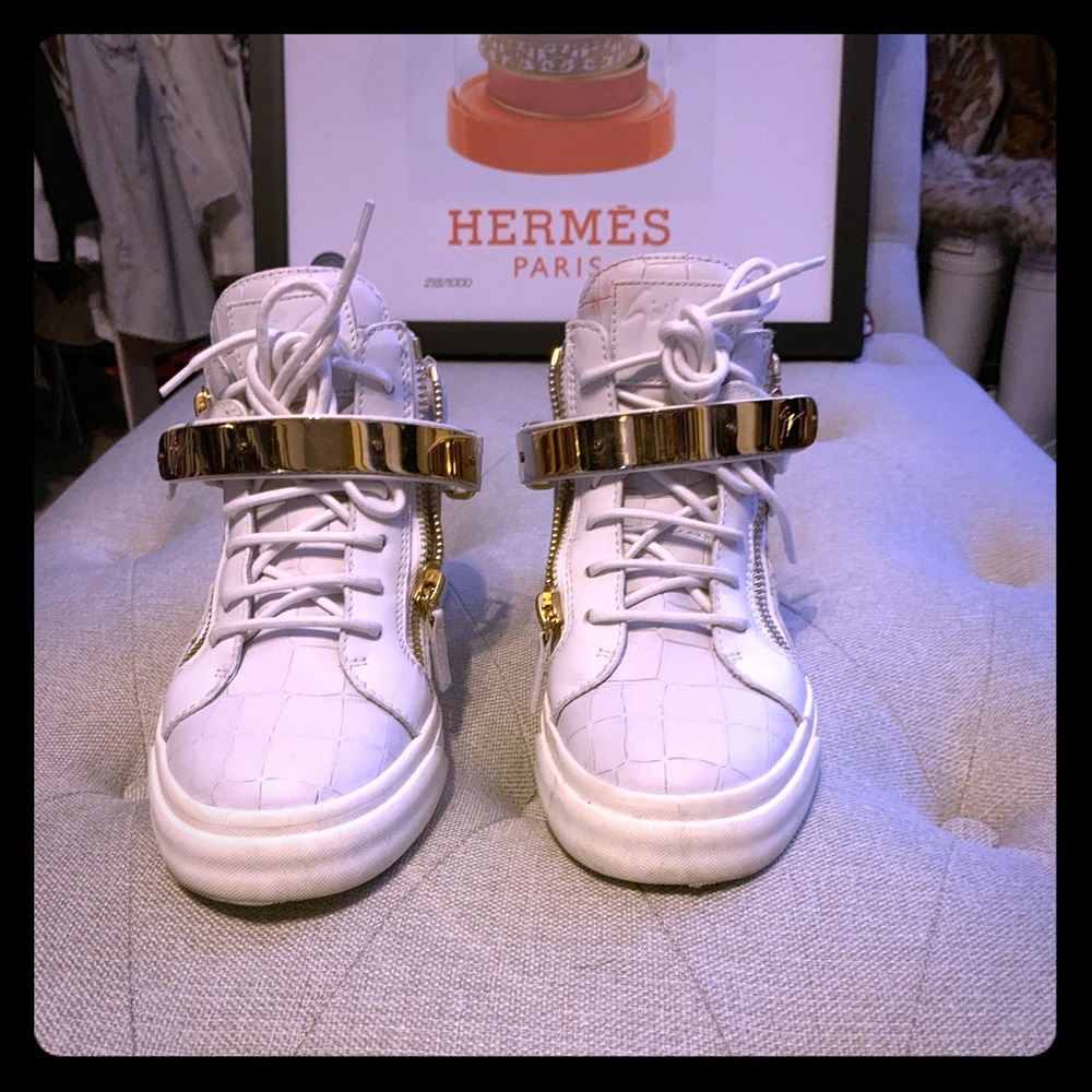 Giusseppe Zanotti Croc Embosed Sneakers